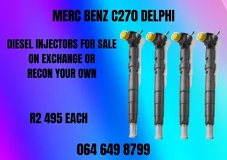 Merc Benz C270 Delphi Diesel Injectors For Sale On Exchange Or Recon Your Own Warranty Included