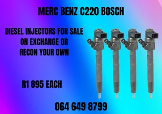 Merc Benz C220 Bosch Diesel Injectors For Sale On Exchange Or Recon Your Own Washers And Warranty