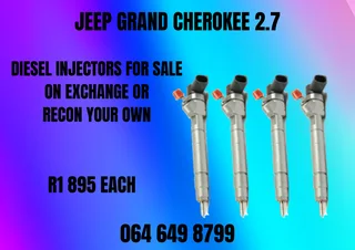 Jeep Grand Cherokee 2.7 Diesel Injectors For Sale Or Recon Your Own Warranty Included