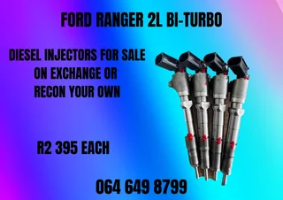 Ford Ranger 2l Bi-turbo Diesel Injectors With Washers For Sale On Exchange Or Recon Your Own