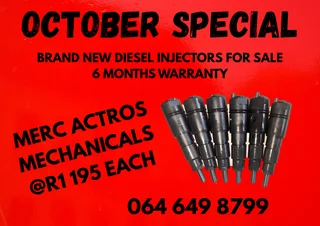 DIESEL INJECTORS FOR SALE COPPER WASHERS AND WARRANTY INCLUDED PLEASE CONTACT 0646498799 FOR PRICES