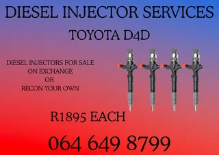 DIESEL INJECTORS FOR SALE ON EXCHANGE OR RECON YOUR OWN CONTACT 064 649 8799 FOR MORE INFO