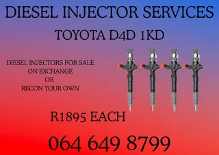 Toyota D4d 1kd Diesel Injectors For Sale On Exchange Or Recon Your Own Washers Inlcuded