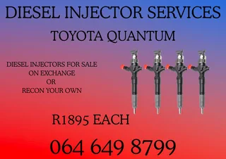 Toyota Quantum Diesel Injectors For Sale 6 Months Warranty Included