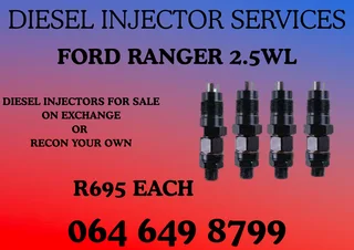 Ford Ranger 2.5wl Diesel Injectors For Sale On Exchange Or Recon Your Own Warranty Included