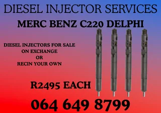 Merc Benz C220 Delphi Diesel Injectors For Sale On Exchange Or Recon Your Own Washers And Warranty