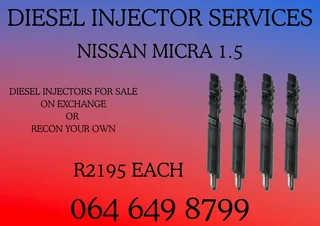 Nissan Micra 1.5 Diesel Injectors For Sale Washers And Warranty Included