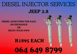 Jeep 2.8 Diesel Injectors With Washers For Sale On Exchange Warranty Included
