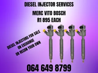 Merc Vito Bosch Diesel Injectors For Sale On Exchange With Washers And Warranty