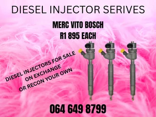 Merc Vito Bosch Diesel Injectors For Sale On Exchange Copper Washers And 6 Months Warranty Included