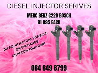 Merc Benz C220 Bosch Diesel Injectors For Sale Or Recon Your Own 6 Months Warranty Included