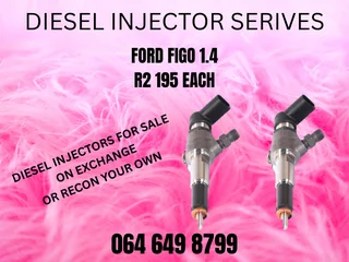 Ford Figo 1.4 Diesel Injectors With Washers For Sale Or Recon Your Own