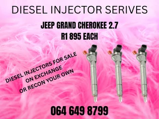 Jeep Grand Cherokee 2.7 Diesel Injectors For Sale Or Recon Your Own 6 Months Warranty Included