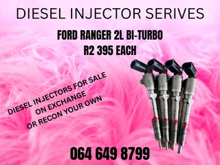 Ford Ranger 2l Bi-turbo Diesle Injectors For Sale On Exchange Copper Washers Included