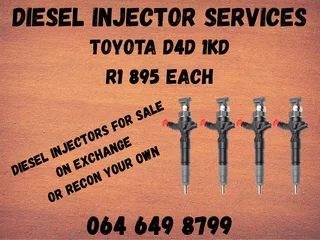Toyota D4d 1kd Diesel Injectors For Sale On Excange Or Recon Your Own Washers Included