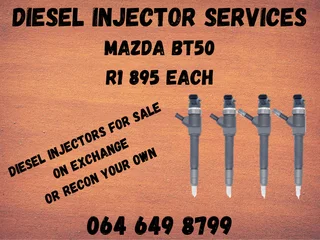Mazda Bt50 Diesel Injectors With Washers For Sale On Exchange Or Recon Your Own Warranty Incl