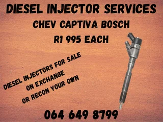 Chev Captiva Bosch Diesel Injectors With Washers For Sale Or Recon Your Own
