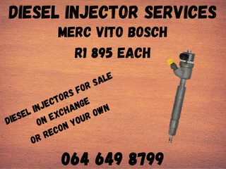 Merc Vito Bosch Diesel Injectors For Sale On Exchange Copper Washers And Warranty Included
