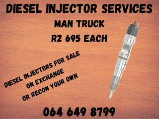 Man Truck Diesel Injectors For Sale On Exchange Or Recon Your Own With 6 Months Warranty