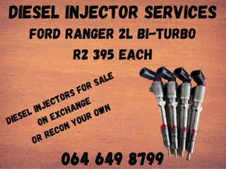 Ford Ranger 2l Bi-turbo Diesel Injectors For Sale On Exchange  6 Months Warranty Included