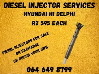 Hyundai H1 Delphi Diesel Injectors For Sale Or Recon Your Own 6 Months Warranty Included