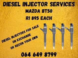 Mazda Bt50 Diesel Injectors With Washers For Sale On Exchange Or Recon Your Own Warranty Included