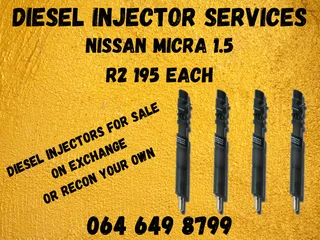 Nissan Micra 1.5 Diesel Injectors With Washers For Sale On Exchange Or Recon Your Own