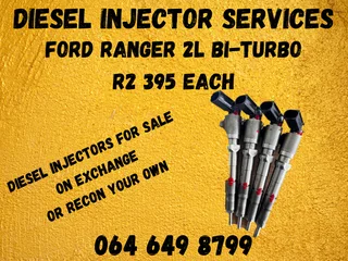 Ford Ranger 2l Bi-turbo Diesel Injectors For Sale On Exchange Warranty Included