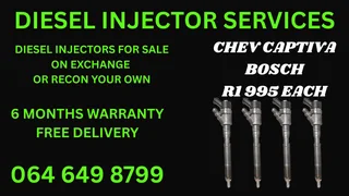 Chev Captiva Bosch Diesel Injectors With Washers For Sale Or Recon Your Own Warranty Included