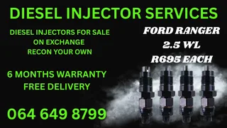 Ford Ranger 2.5wl Diesel Injectors For Sale On Exchange 6 Months Warranty Included