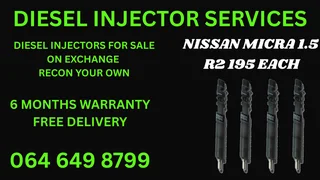 Nissan Micra 1.5 Diesel Injectors With Washers For Sale On Exchange Or Recon Your Own