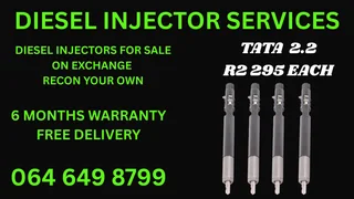 Tata 2.2 Diesel Injectors With Washers For Sale On Exchange Warranty Included