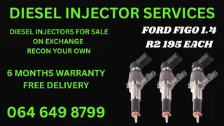 Ford Figo 1.4 Diesel Injectors With Washers For Sale Or Recon Your Own