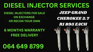 Jeep Grand Cherokee 2.7 Diesel Injectors For Sale On Exchange Warranty Included