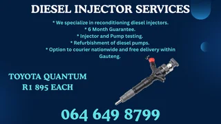 Toyota Quantum Diesel Injectors For Sale Warranty Included