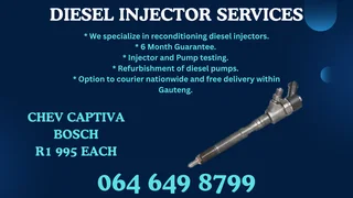 Chev Captiva Bosch Diesel Injectors With Washers For Sale Or Recon Your Own Warranty Included
