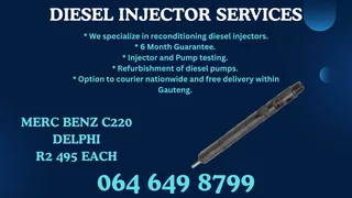 Merc Benz C220 Delphi Diesel Injectors For Sale Or Recon Your Own