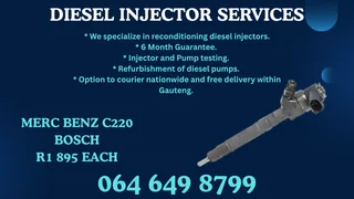 Merc Benz C220 Bosch Diesel Injectors For Sale Or Recon Your Own 6 Months Warranty Included