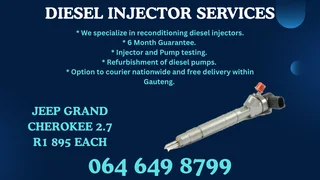 Jeep Grand Cherokee 2.7 Diesel Injectors For Sale On Exchange Or Recon Your Own With Warranty