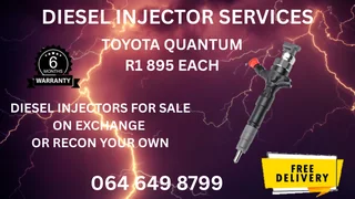 Toyota Quantum Diesel Injectors For Sale On Exchange Warranty Included