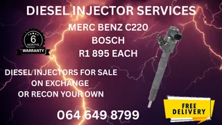 Merc Benz C220 Bosch Diesel Injectors For Sale Or Recon Your Own 6 Months Warranty Included