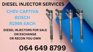 Chev Captiva Bosch Diesel Injectors With Washers For Sale Or Recon Your Own Warranty Included