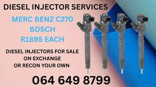 Merc Benz C270 Bosch Diesel Injectors For Sale On Exchange Copper Washers And Warranty Included