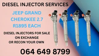 Jeep Grand Cherokee 2.7 Diesel Injectors For Sale On Exchange Or Recon Your Own With Warranty