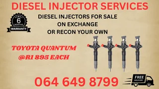Let Us Recon Your Toyota Quantum Diesel Injectors Copper Washers And Warranty Included