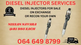 Nissan Navara Diesel Injectors For Sale On Exchange Or Recon Your Own With Warranty