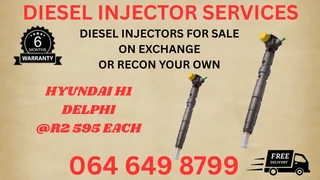 Hyundai H1 Delphi Diesel Injectors For Sale On Exchange Or Recon Your Own With Washers And Warranty