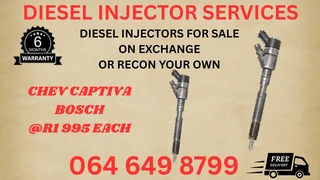Chev Captiva Bosch Diesel Injectors For Sale Or Recon Your Own With Warranty