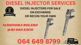 Mahindra Bolero Diesel Injectors For Sale On Exchange Or Recon Your Own With Washers And Warranty