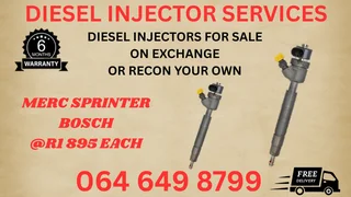 We Can Recon Your Merc Sprinter Bosch Diesel Injectors Warranty Included